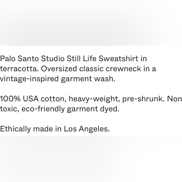 Palo Santo Studios Rust Brown Still Life Cotton Sweatshirt - Picture 8 of 8